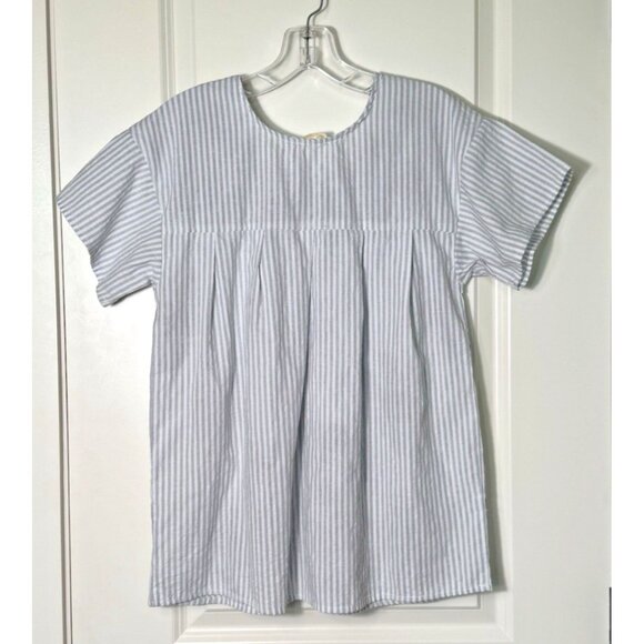 Layerz‎ Clothing short sleeve striped boho top Womens Small Gray White Purple - Picture 2 of 8